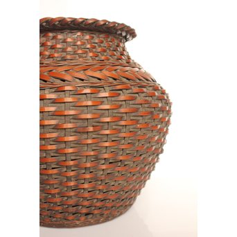 二代 飯塚鳳斎 竹花籠　U011 