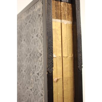 倣 俵屋宗達[伊年印] 草花図 時代屏風一双　Z010 