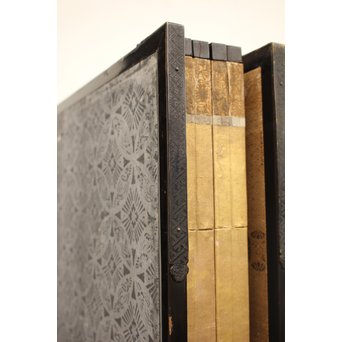 倣 俵屋宗達[伊年印] 草花図 時代屏風一双　Z010 