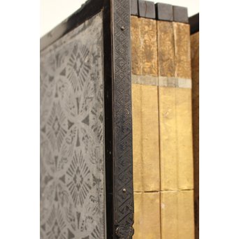 倣 俵屋宗達[伊年印] 草花図 時代屏風一双　Z010 