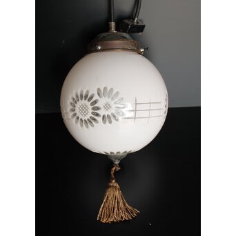 白被 外切子球体電笠　A1807Y