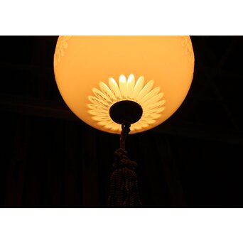 白被 外切子球体電笠　A1807Y 