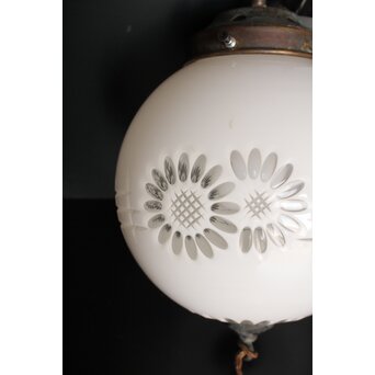 白被 外切子球体電笠　A1807Y 