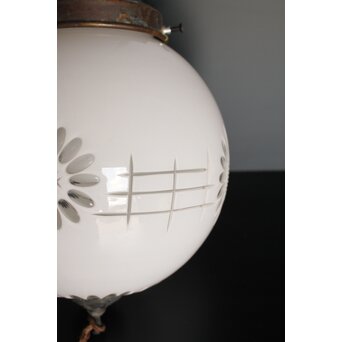 白被 外切子球体電笠　A1807Y 