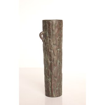 亀文堂 波多野正平造 青銅製花器/掛花　M009