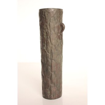 亀文堂 波多野正平造 青銅製花器/掛花　M009 