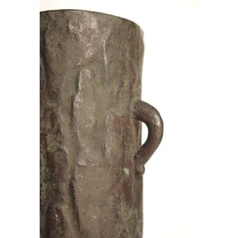 亀文堂 波多野正平造 青銅製花器/掛花　M009 