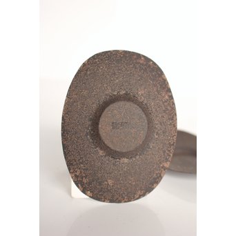 鉄打出小判型茶托 5客　M011 