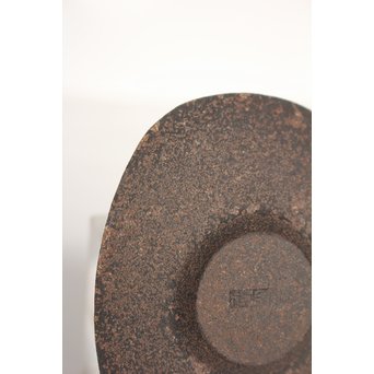 鉄打出小判型茶托 5客　M011 