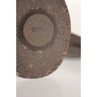 鉄打出小判型茶托 5客　M011 