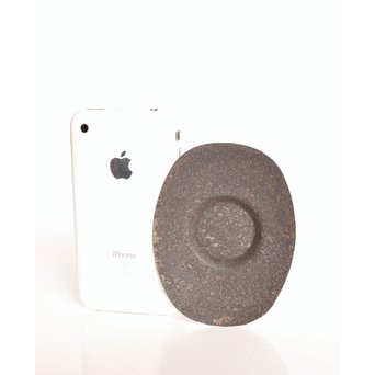 鉄打出小判型茶托 5客　M011 