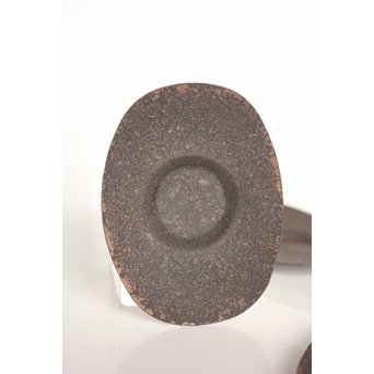 鉄打出小判型茶托 5客　M011 