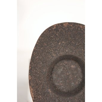 鉄打出小判型茶托 5客　M011 