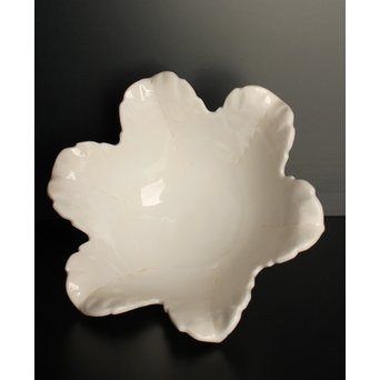 五代 清水六兵衛 白磁百合向付5客　P016 