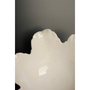 五代 清水六兵衛 白磁百合向付5客　P016 