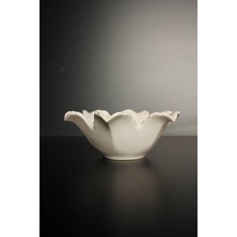 五代 清水六兵衛 白磁百合向付5客　P016 