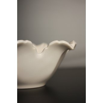 五代 清水六兵衛 白磁百合向付5客　P016 