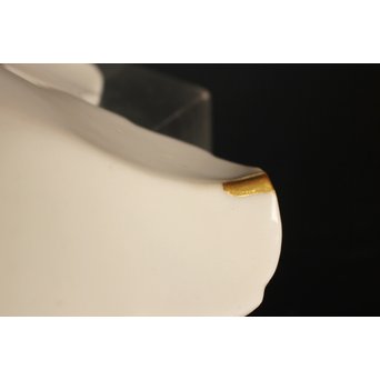 五代 清水六兵衛 白磁百合向付5客　P016 