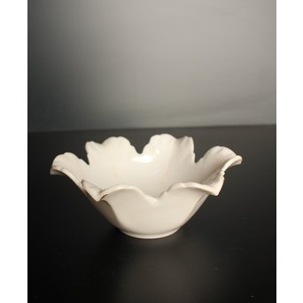 五代 清水六兵衛 白磁百合向付5客　P016 