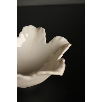 五代 清水六兵衛 白磁百合向付5客　P016 