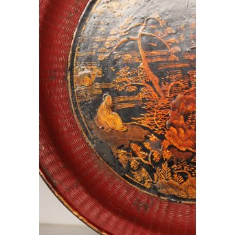 中国古玩 清朝期 唐物蒔絵銘々皿10枚　Q007 