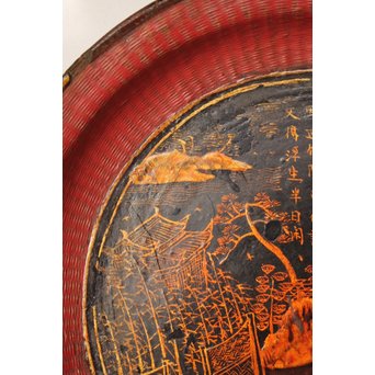 中国古玩 清朝期 唐物蒔絵銘々皿10枚　Q007 