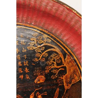 中国古玩 清朝期 唐物蒔絵銘々皿10枚　Q007 