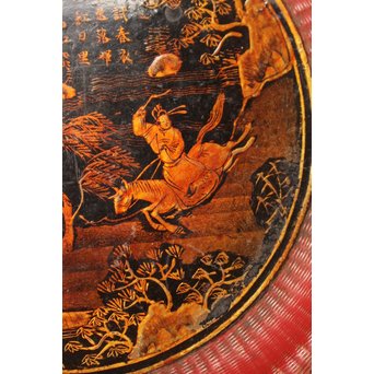 中国古玩 清朝期 唐物蒔絵銘々皿10枚　Q007 