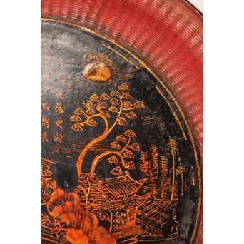 中国古玩 清朝期 唐物蒔絵銘々皿10枚　Q007 