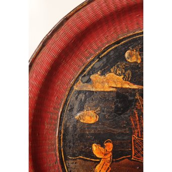 中国古玩 清朝期 唐物蒔絵銘々皿10枚　Q007 