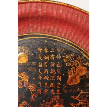 中国古玩 清朝期 唐物蒔絵銘々皿10枚　Q007 