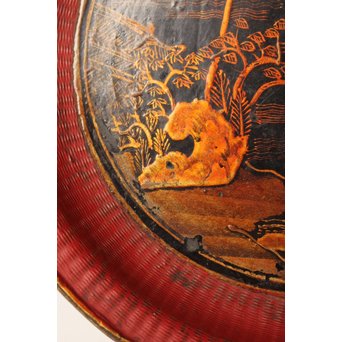 中国古玩 清朝期 唐物蒔絵銘々皿10枚　Q007 