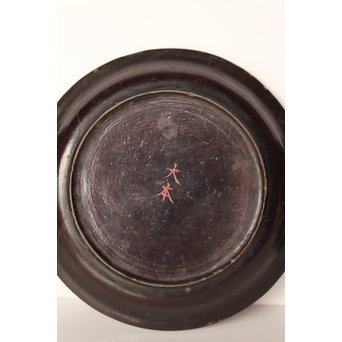 中国古玩 清朝期 唐物蒔絵銘々皿10枚　Q007 