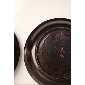 中国古玩 清朝期 唐物蒔絵銘々皿10枚　Q007 