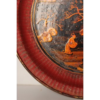 中国古玩 清朝期 唐物蒔絵銘々皿10枚　Q007 