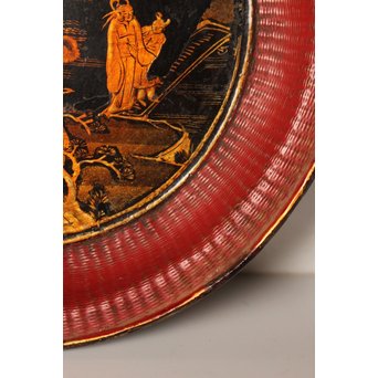 中国古玩 清朝期 唐物蒔絵銘々皿10枚　Q007 