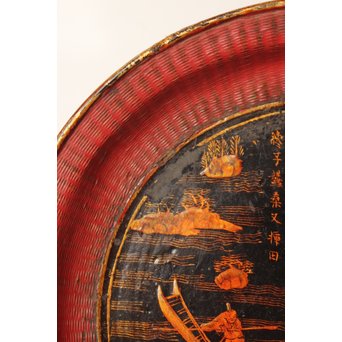 中国古玩 清朝期 唐物蒔絵銘々皿10枚　Q007 