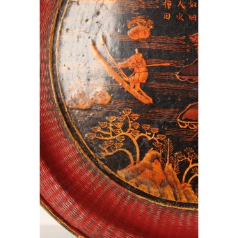 中国古玩 清朝期 唐物蒔絵銘々皿10枚　Q007 