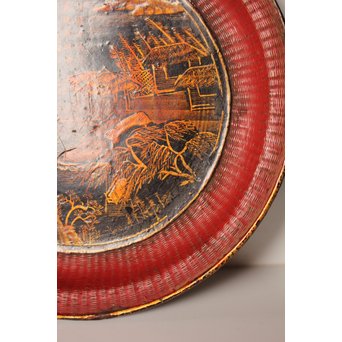 中国古玩 清朝期 唐物蒔絵銘々皿10枚　Q007 