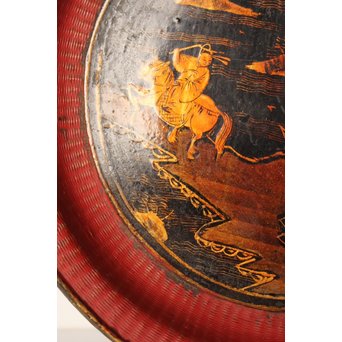 中国古玩 清朝期 唐物蒔絵銘々皿10枚　Q007 