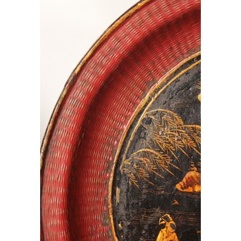 中国古玩 清朝期 唐物蒔絵銘々皿10枚　Q007 