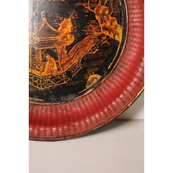 中国古玩 清朝期 唐物蒔絵銘々皿10枚　Q007 