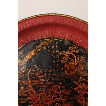 中国古玩 清朝期 唐物蒔絵銘々皿10枚　Q007 