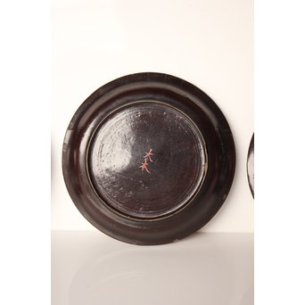 中国古玩 清朝期 唐物蒔絵銘々皿10枚　Q007 