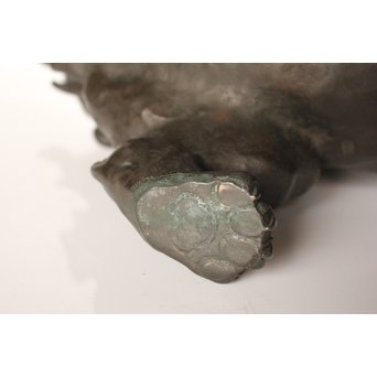 市岡紫雲 玉獅子置物　M017 