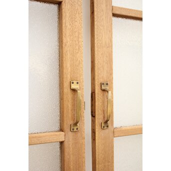 ラワン材のダイアガラスドア 2枚1組　GD1105 