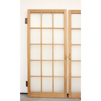 ラワン材のダイアガラスドア 2枚1組　GD1105 