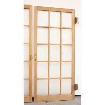 ラワン材のダイアガラスドア 2枚1組　GD1105 
