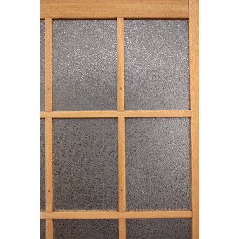 ラワン材のダイアガラスドア 2枚1組　GD1105 ガラスは全面ダイアガラス　当時ものです