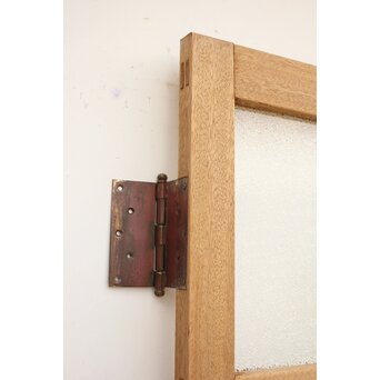 ラワン材のダイアガラスドア 2枚1組　GD1105 丈夫な丁番